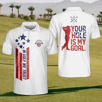 Your Hole Is My Goal Mens Golf Polo ShirtMens Golf Gift, Funny Golf Shirt