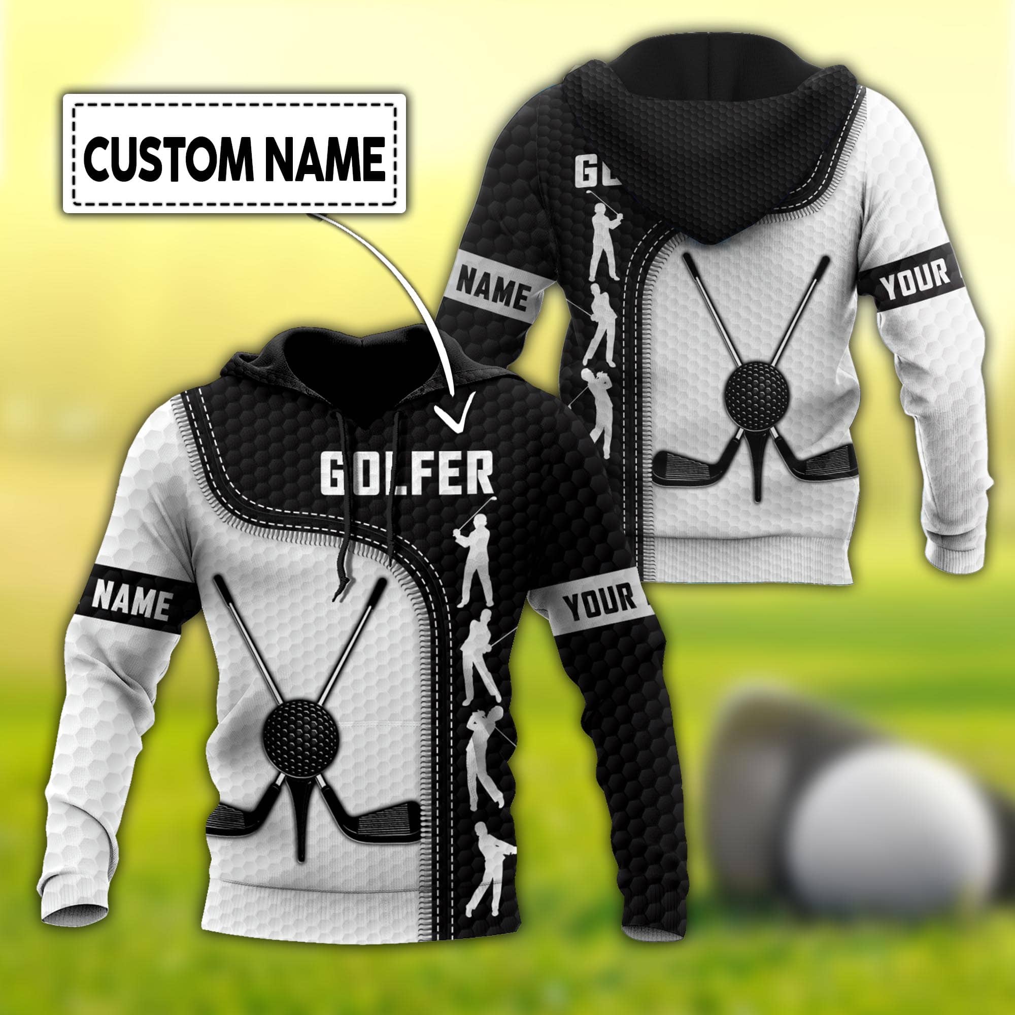Golf Swing Personalize Name Golf Polo ShirtGolf Apparel, Golf Gift For Men
