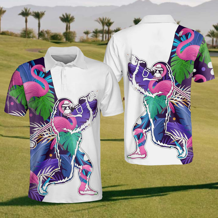 Jungle Swing Golf Polo ShirtGolfing Apparel, Funny Golf Shirt