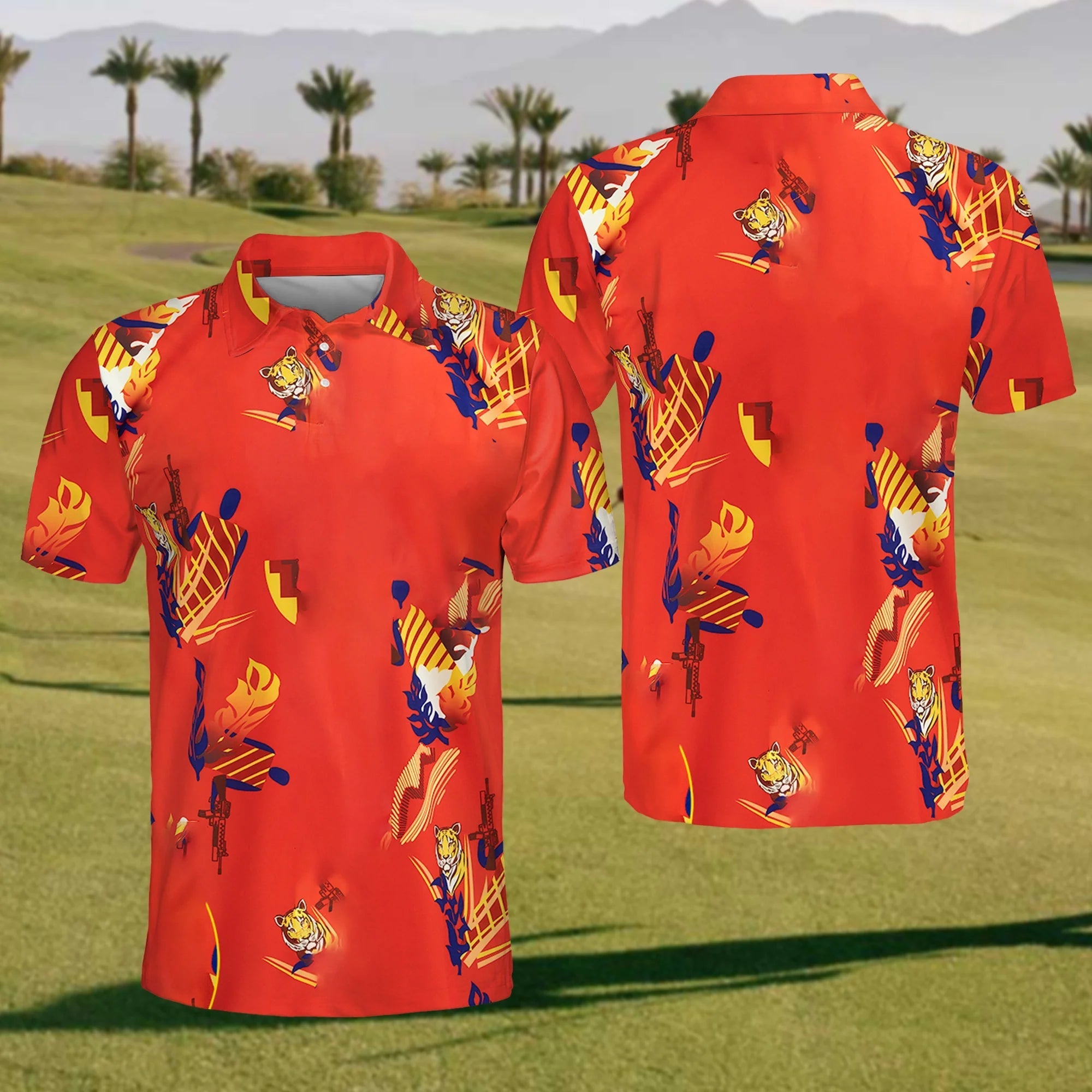 Urban Jungle Men's Golf Polo ShirtChristmas Golf Gift