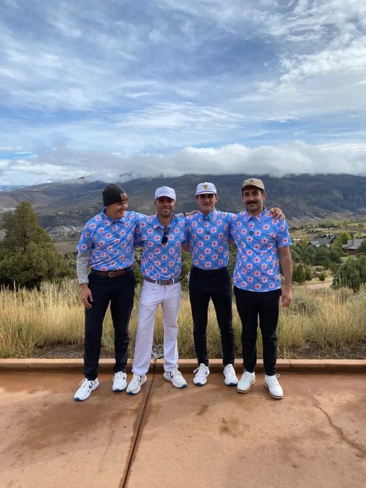 Floral Golf Polo Shirtlfing Apparel, Men Golf Gift, Funny Golf Shirt