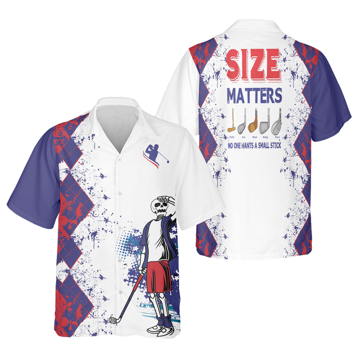 Size Matters No One Wants A Small Stick Mens Golf Polo ShirtMens Golf Gift, Funny Golf Shirt