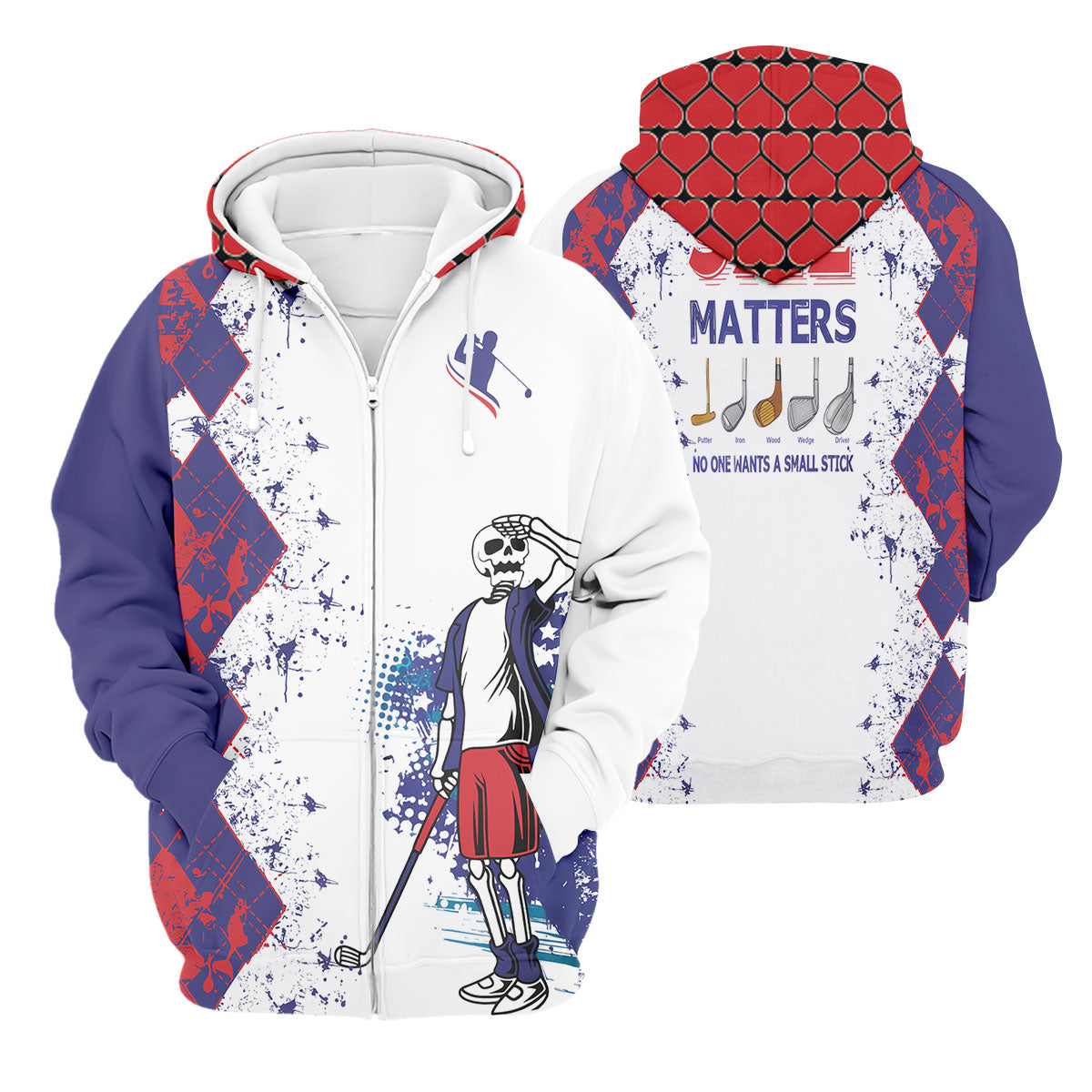Size Matters No One Wants A Small Stick Mens Golf Polo ShirtMens Golf Gift, Funny Golf Shirt