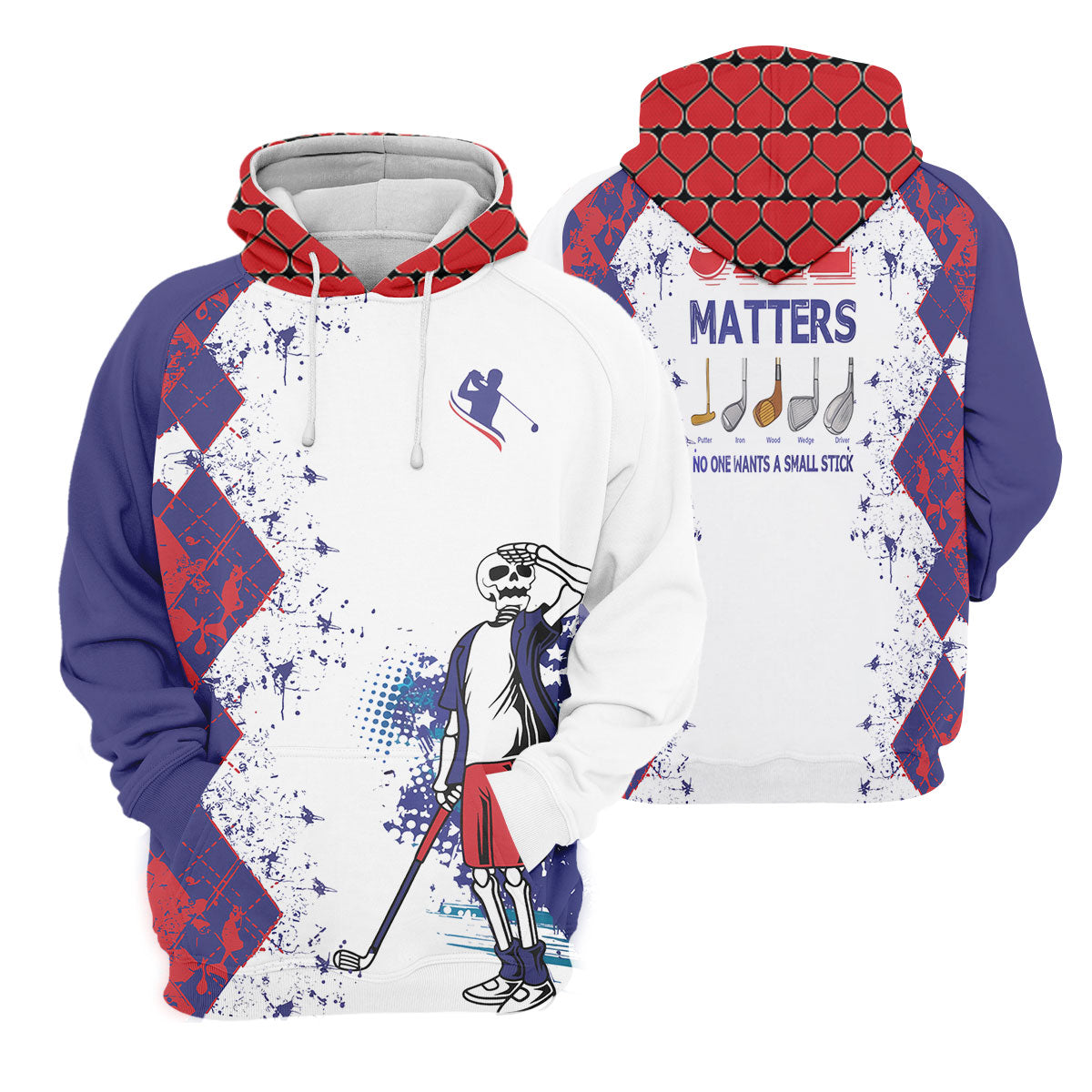 Size Matters No One Wants A Small Stick Mens Golf Polo ShirtMens Golf Gift, Funny Golf Shirt