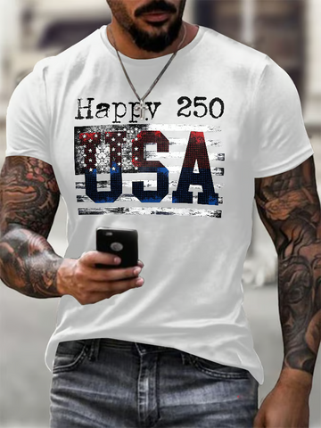 Happy 250 Distressed American Flag White Golf Shirt, Patriotic Golf Shirt, 4th Of July Golf Shirts For Men