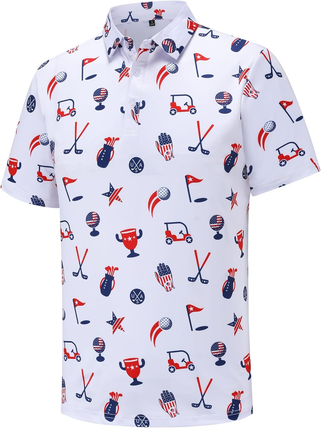 US Patriotic Pride American Flag Golf Polo Shirtlf Gift For Men, Golf Shirts For Men