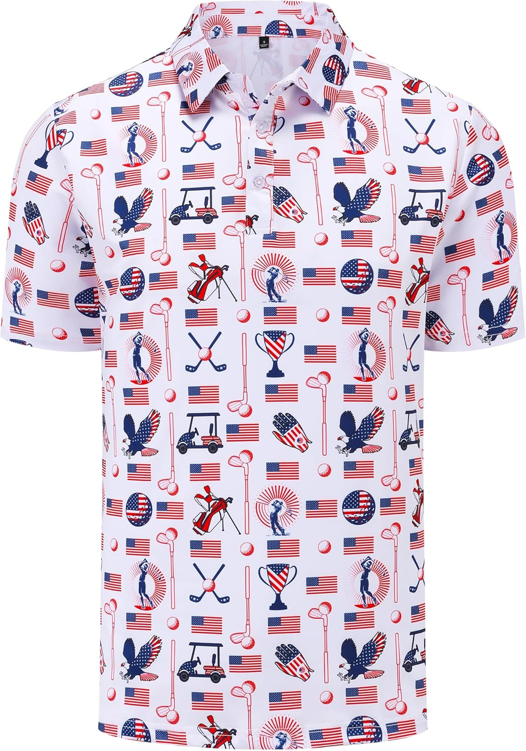 Seamless Symbols Of Architecture Of The USA Golf Polo Shirtlf Gift For Men, Golf Shirts For Men