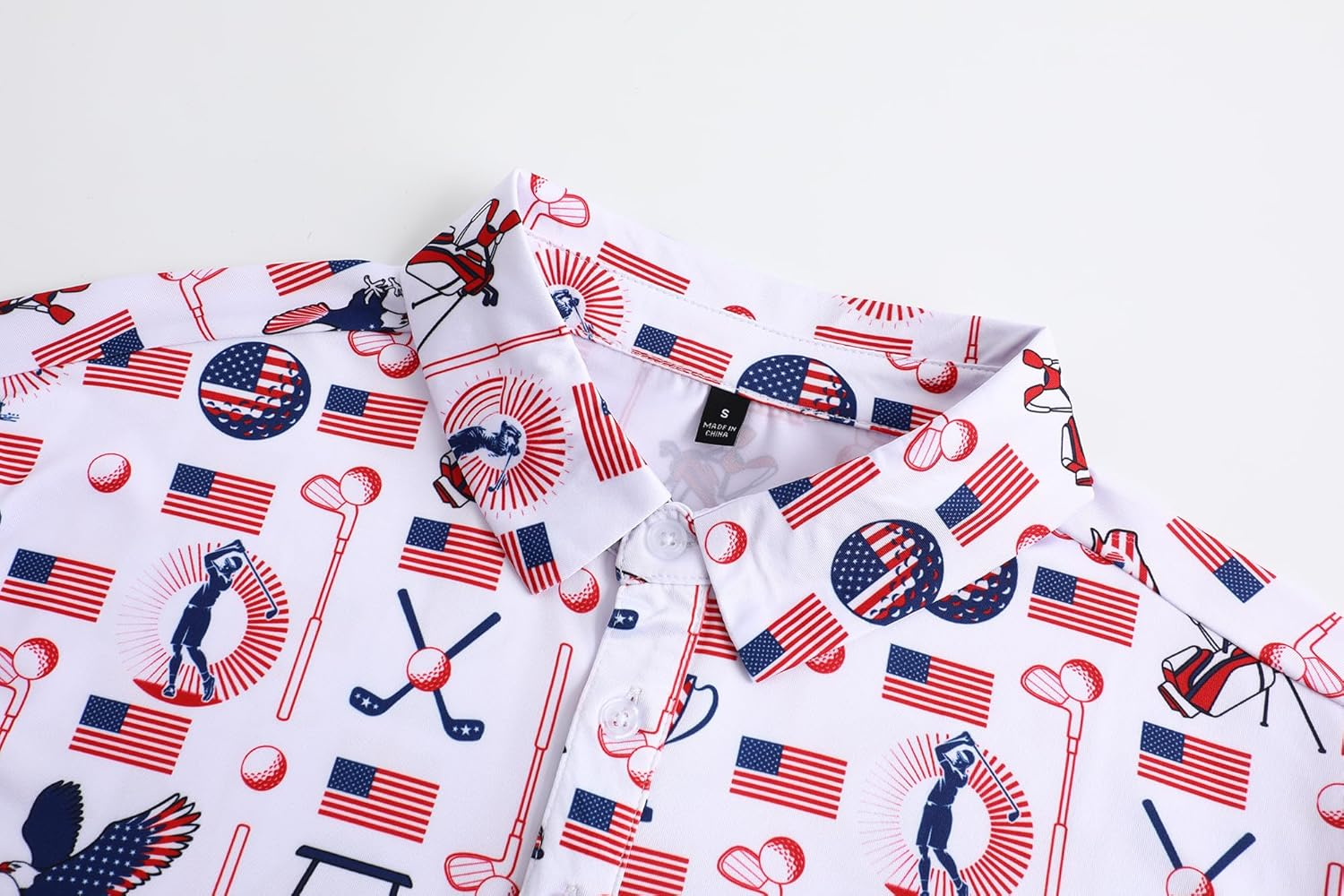 Seamless Symbols Of Architecture Of The USA Golf Polo Shirtlf Gift For Men, Golf Shirts For Men