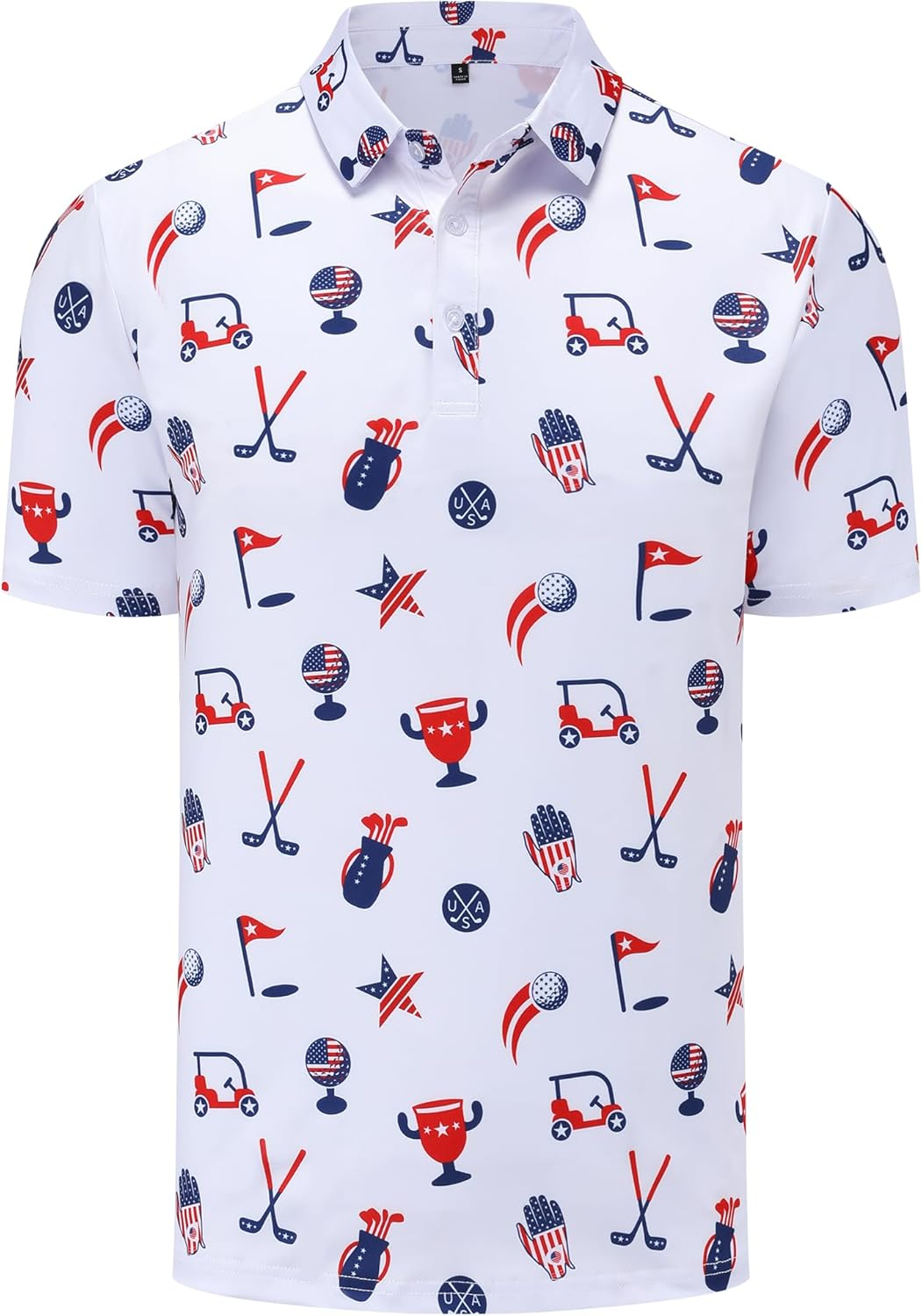 US Patriotic Pride American Flag Golf Polo Shirtlf Gift For Men, Golf Shirts For Men