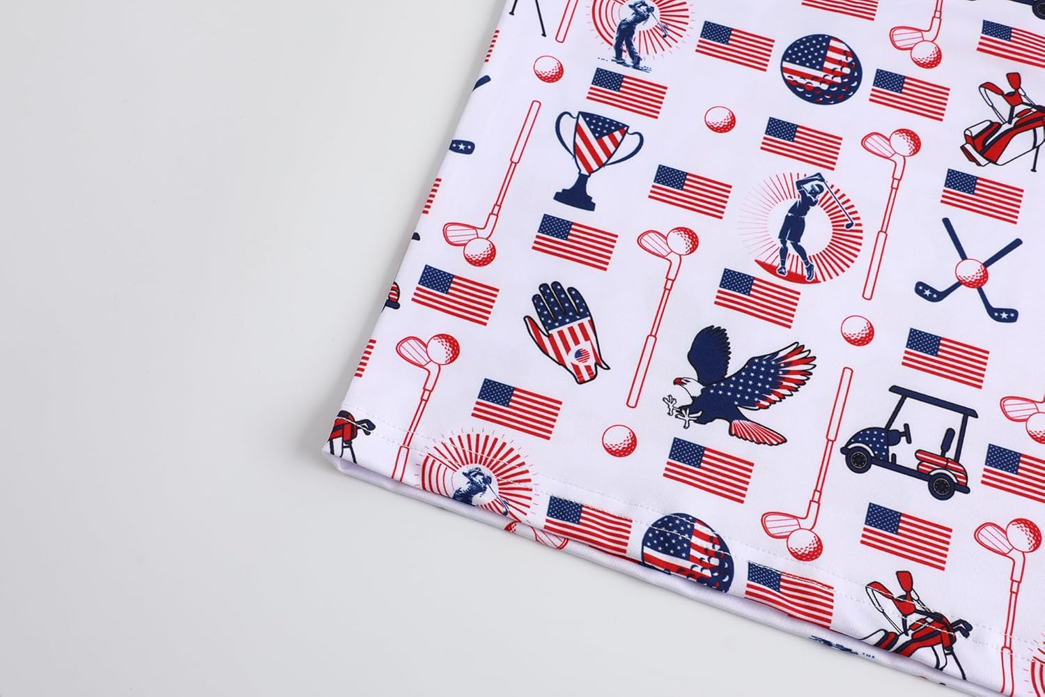 Seamless Symbols Of Architecture Of The USA Golf Polo Shirtlf Gift For Men, Golf Shirts For Men