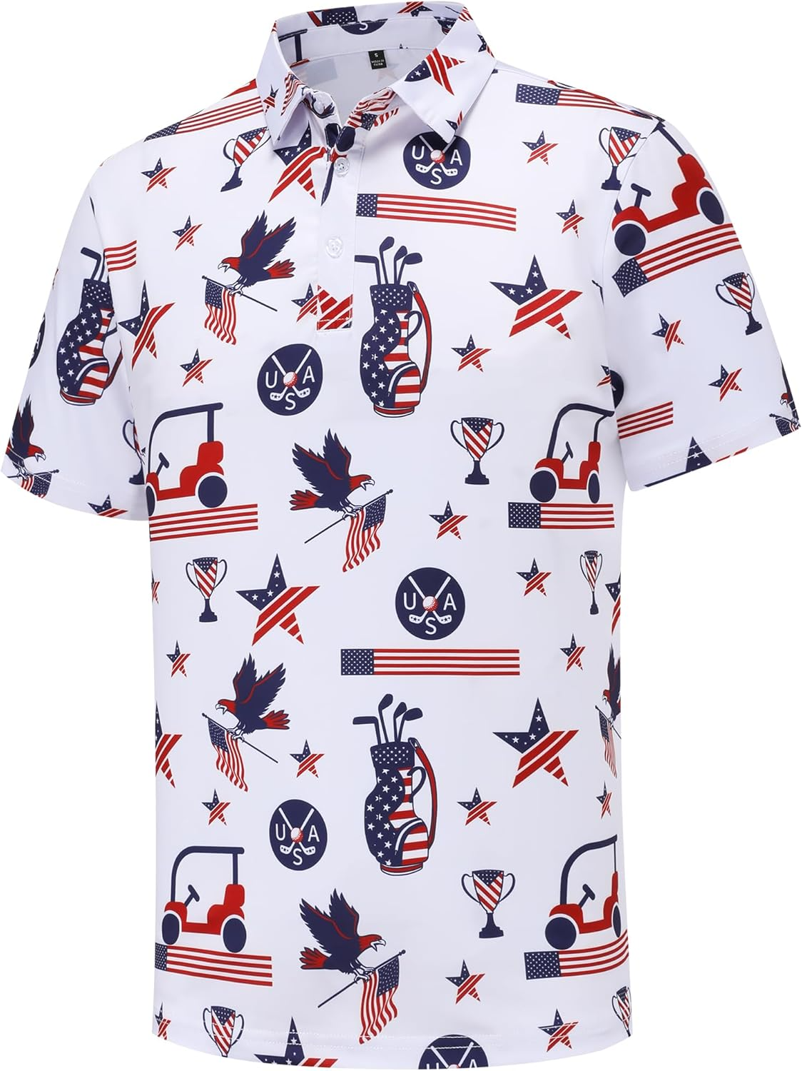 In Golf We Trust 2026 US Patriotic Pride Golf Polo Shirtlf Gift For Men, Golf Shirts For Men
