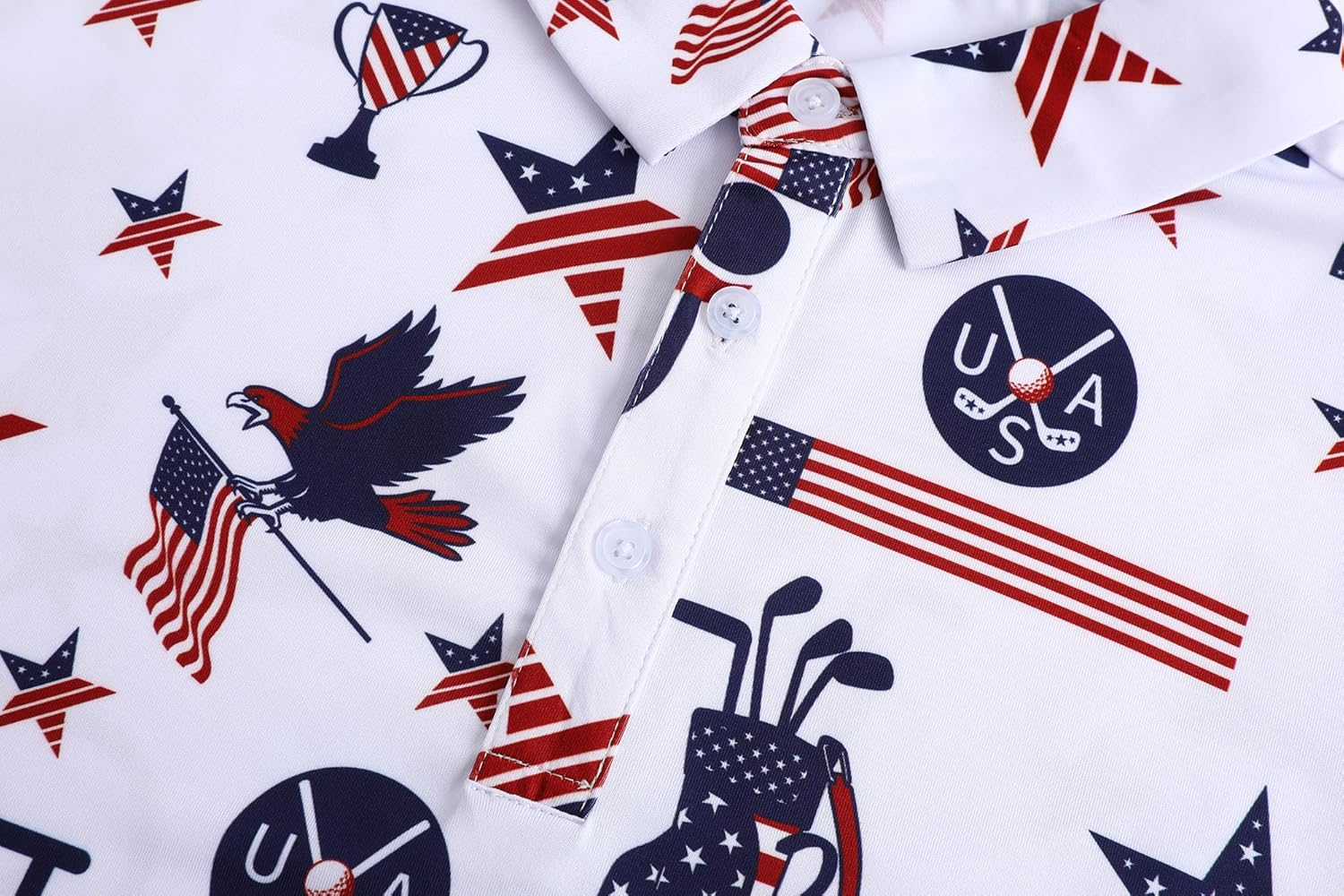 In Golf We Trust 2026 US Patriotic Pride Golf Polo Shirtlf Gift For Men, Golf Shirts For Men