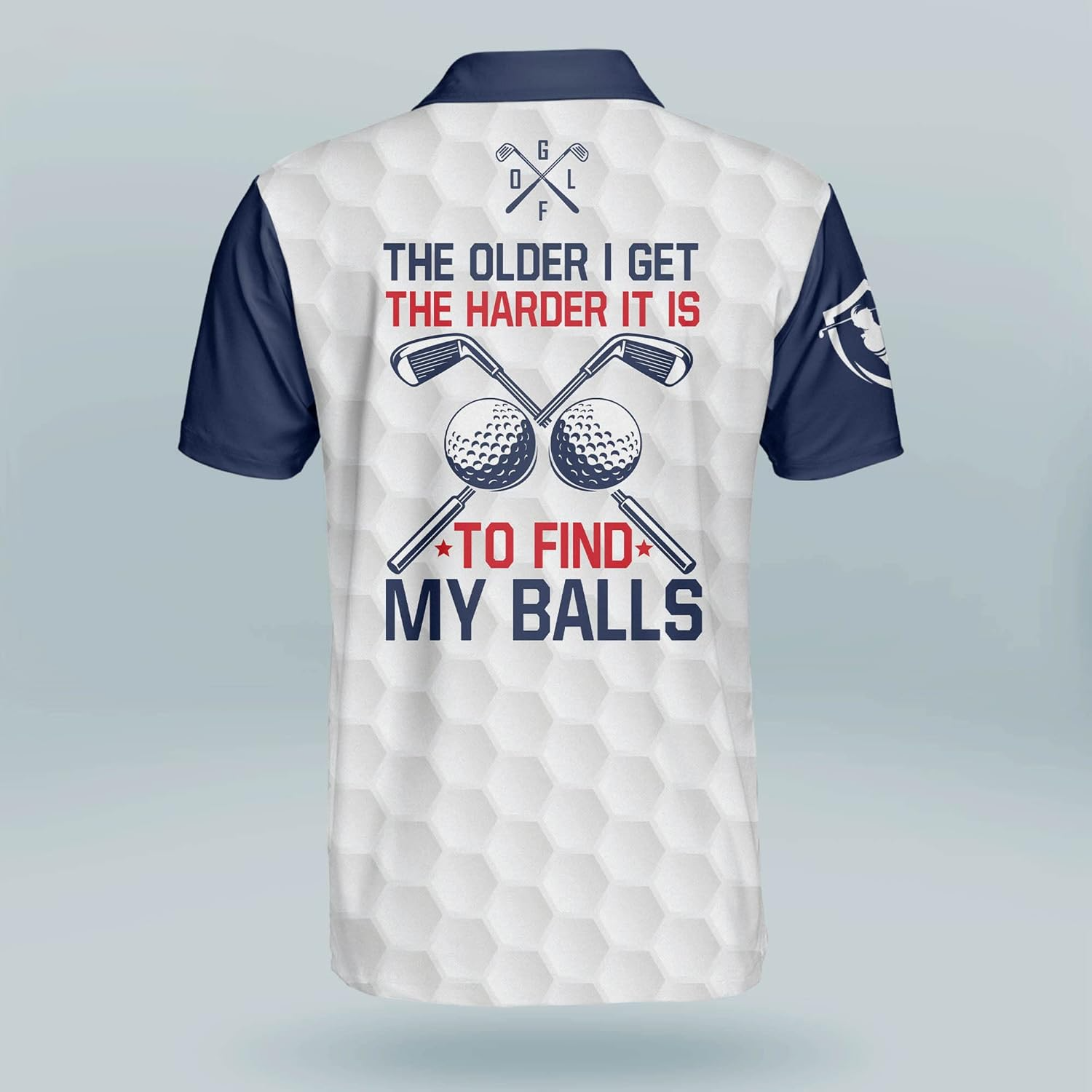 The Older I Get The Harder It Is To Find My Balls American Flag Golf Polo Shirtol Golf Gift, Golfing Apparel