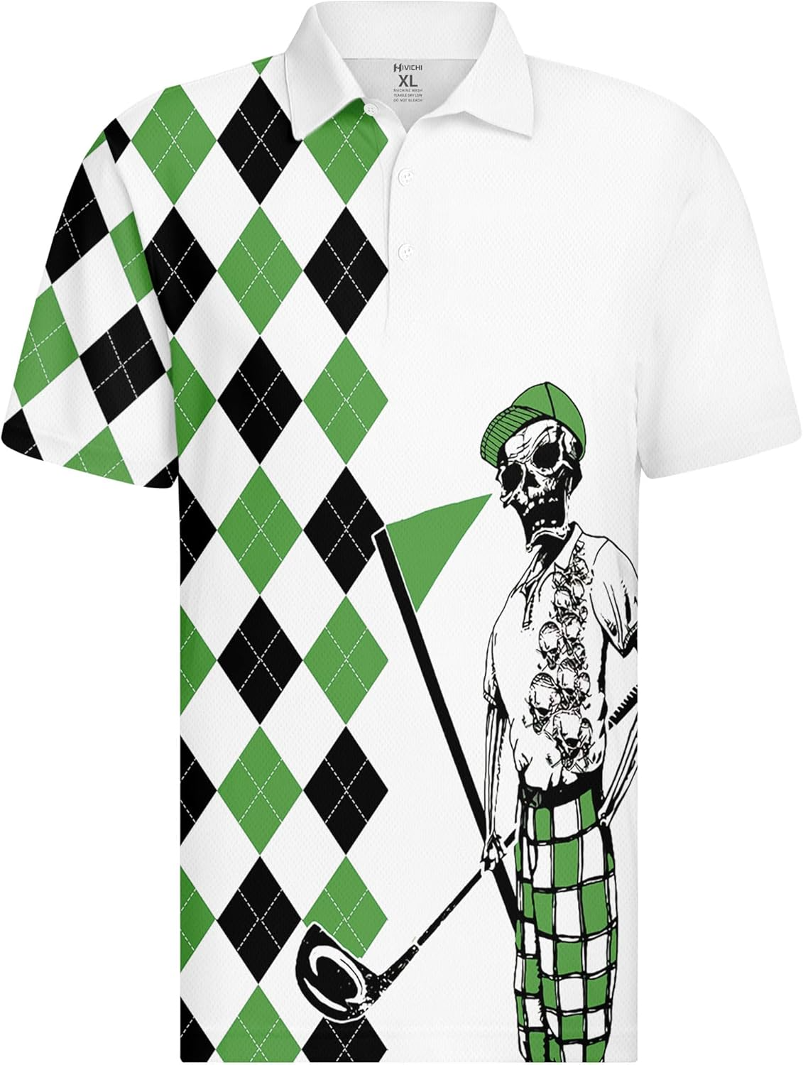 Funny Swing Green Polo Shirtmerican Flag Shirt Patriotic Golf Polo Shirtlf Gift For Men, Golf Shirts For Men