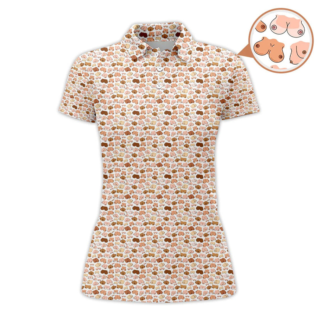 Funny Seamless Pattern Golf Shirt For Women, Christmas Golf Shirt Polos, Ladies Golf Apparel
