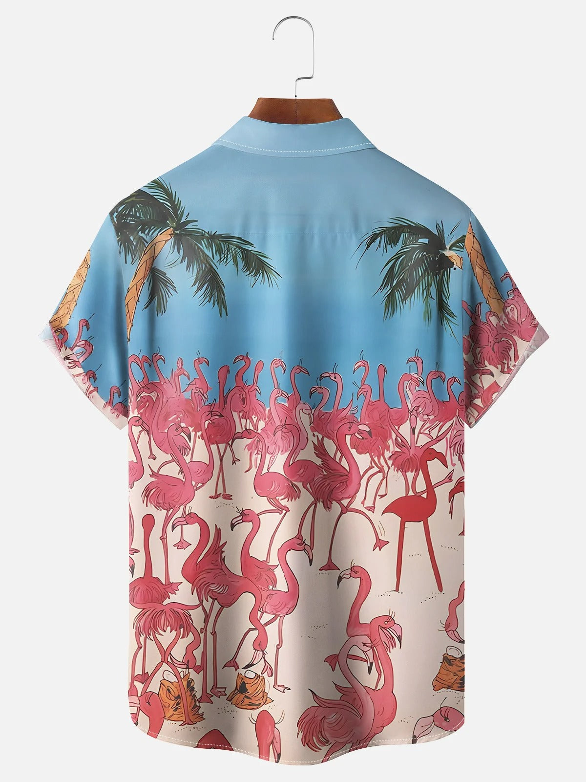 Flamingo Beach Resort Hawaiian Golf Shirt,  Men's Golf Shirt, Tropical Vibe Funny Golf Shirt