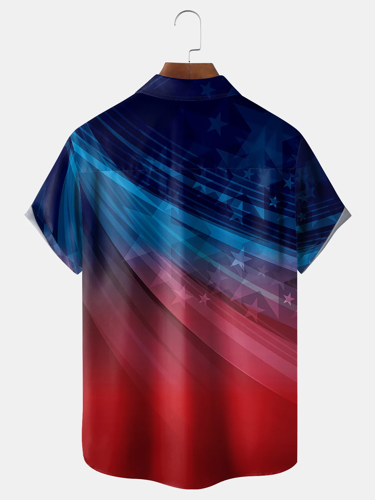 Independence Day Flag Red And Blue Hawaiian Golf Shirt, 250th Anniversary Tropical Vibe Men's Golf Shirt