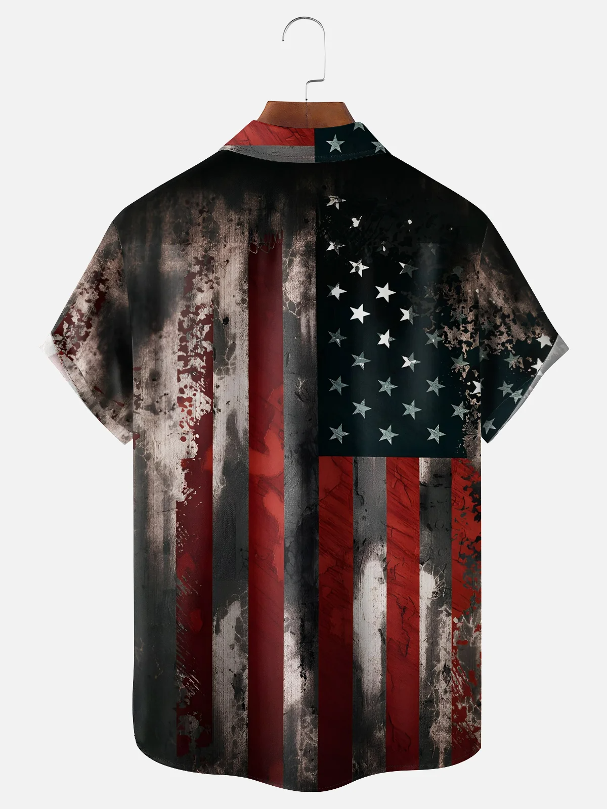 Independence Day National American Flag Hawaiian Golf Shirt, 250th Anniversary Tropical Vibe Men's Golf Shirt