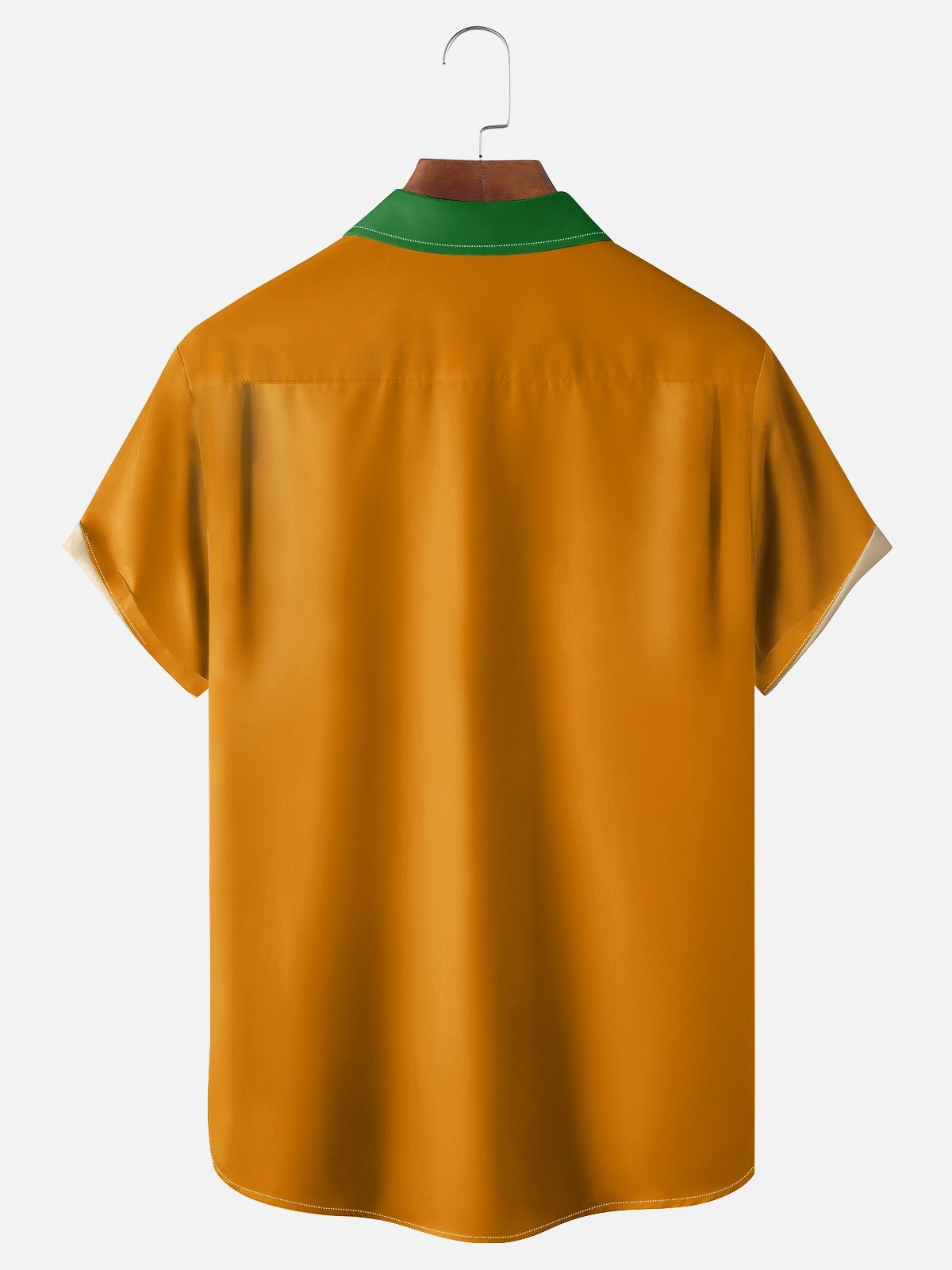 St. Patrick's Day Shamrock Green Orange White Hawaiian Golf Shirt, Tropical Vibe Men's Golf Shirt