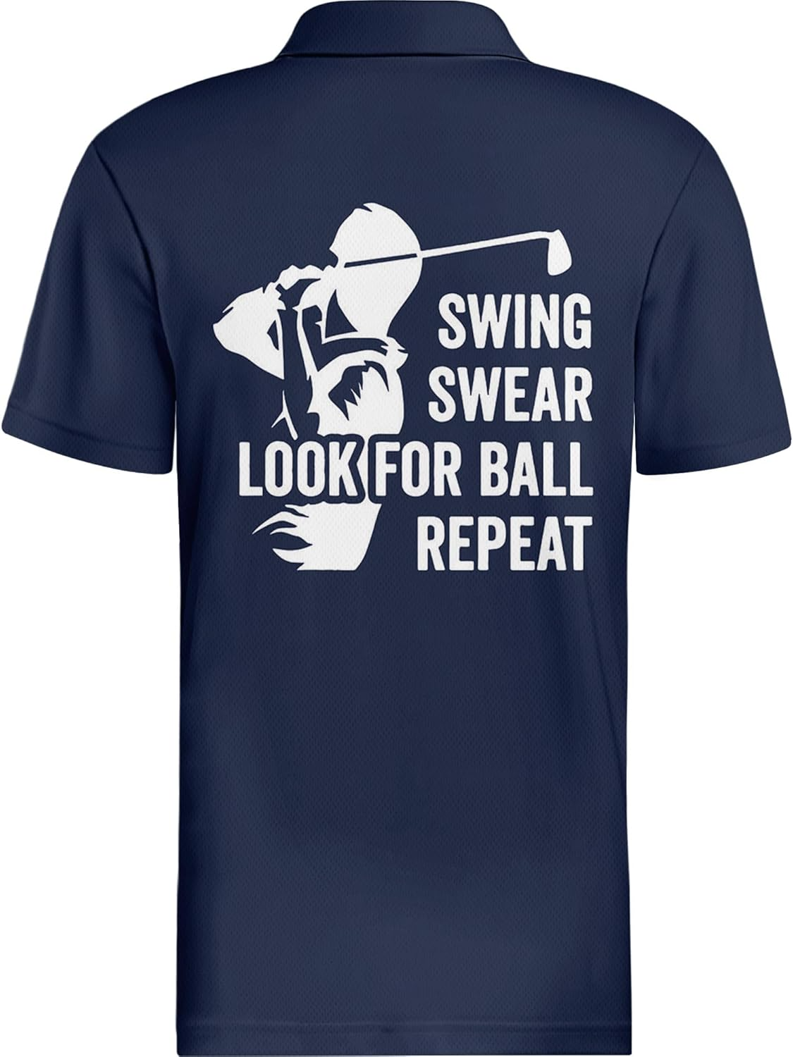 Swing Swear Look For Ball Repeat Patriotic American Flag Golf Polo Shirtlf Gift For Men, Golf Shirts For Men