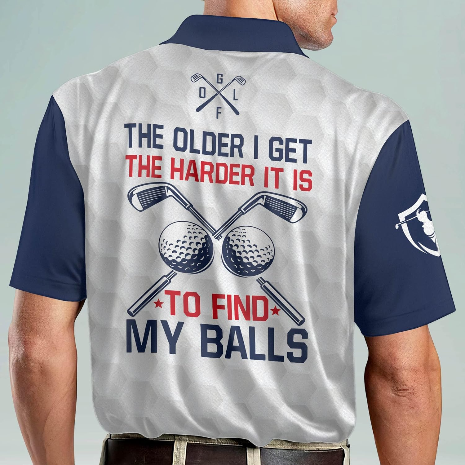 The Older I Get The Harder It Is To Find My Balls American Flag Golf Polo Shirtol Golf Gift, Golfing Apparel