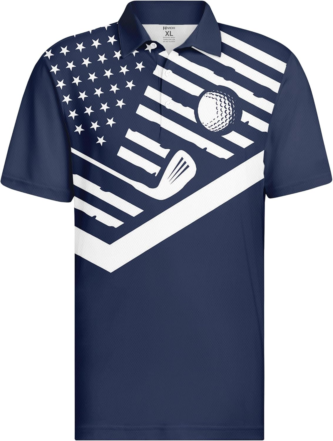 Swing Swear Look For Ball Repeat Patriotic American Flag Golf Polo Shirtlf Gift For Men, Golf Shirts For Men