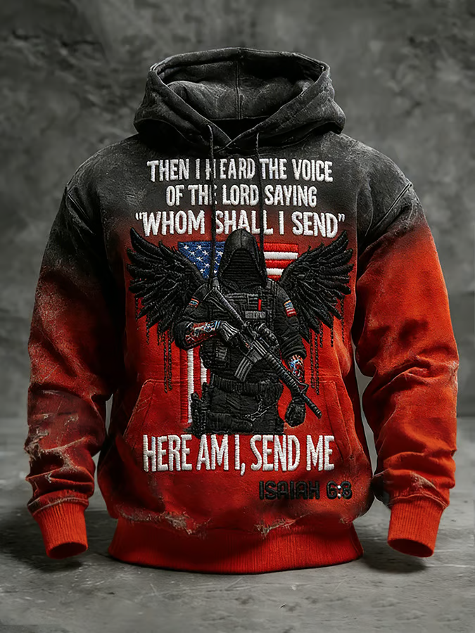 Here Am I Send Me 250th Anniversary Patriotic Golf Shirt, 4th Of July Golf Shirt, Distressed Hoodie Cool Golf Outfit