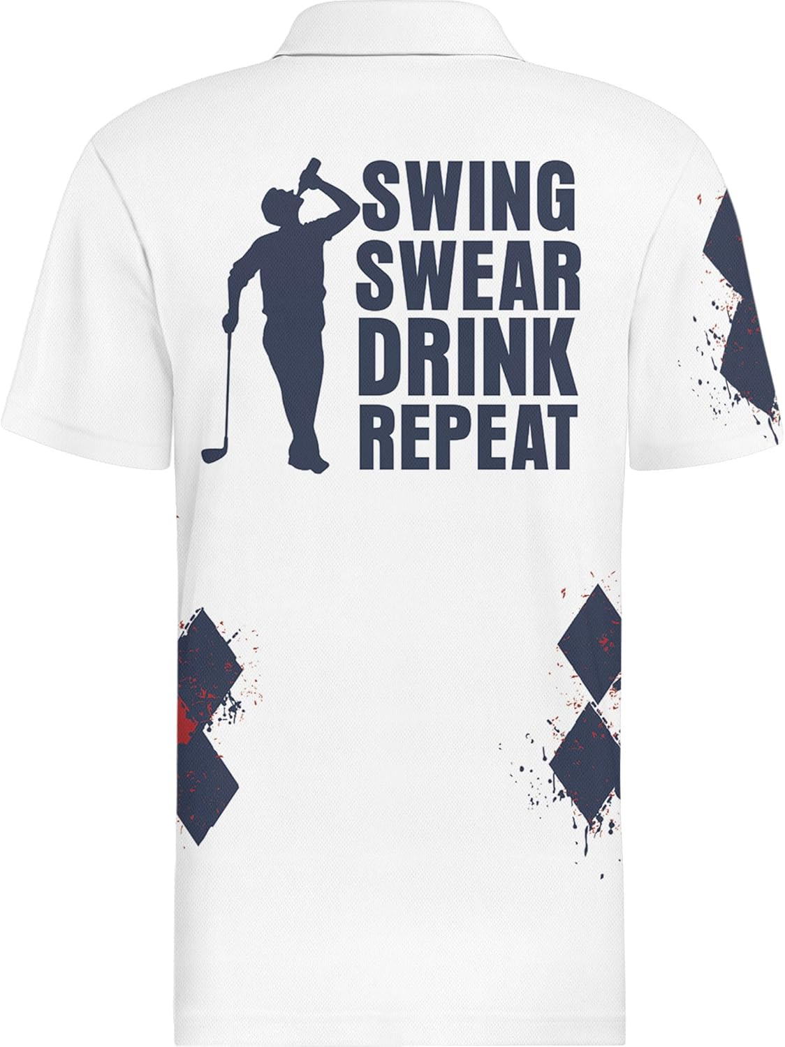 Swing Swear Drink Repeat Funny Golf Polo Shirtlf Gift For Men, Golf Shirts For Men