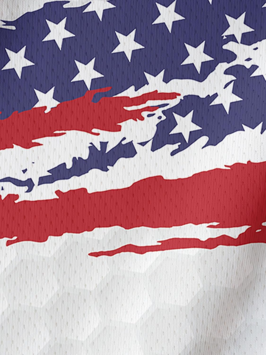 Red, White and Blue American Flag Patriotic Golf Polo Shirtlf Gift For Men, Golf Shirts For Men
