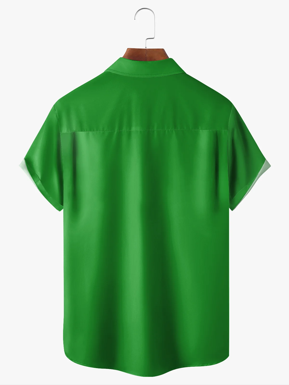 Green St. Patrick's Day Lucky Clover Shamrock Hawaiian Golf Shirt, St Paddy's Day Tropical Vibe Men's Golf Shirt