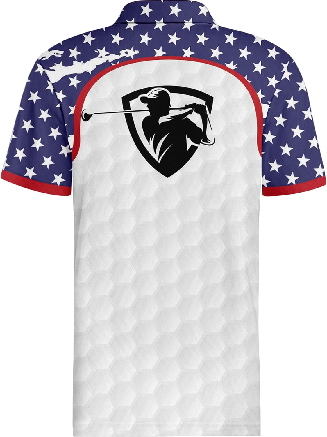 Red, White and Blue American Flag Patriotic Golf Polo Shirtlf Gift For Men, Golf Shirts For Men