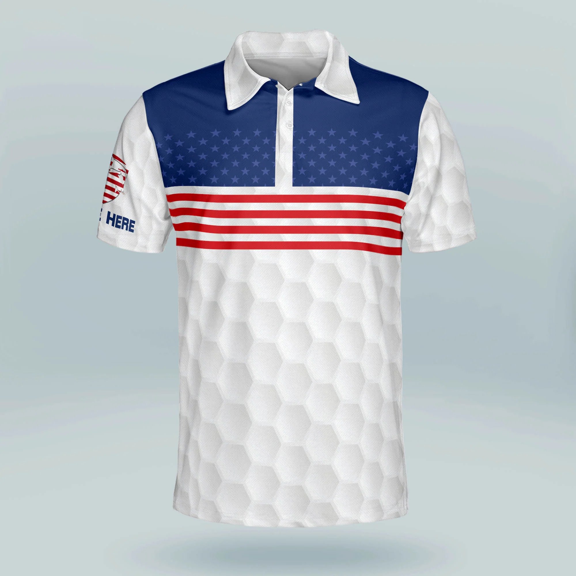 It Takes A Lot of Balls To Golf The Way I Do Patriotic Custom Golf Polo Shirtlf Gift For Men, 250th Anniversary Golf Shirt