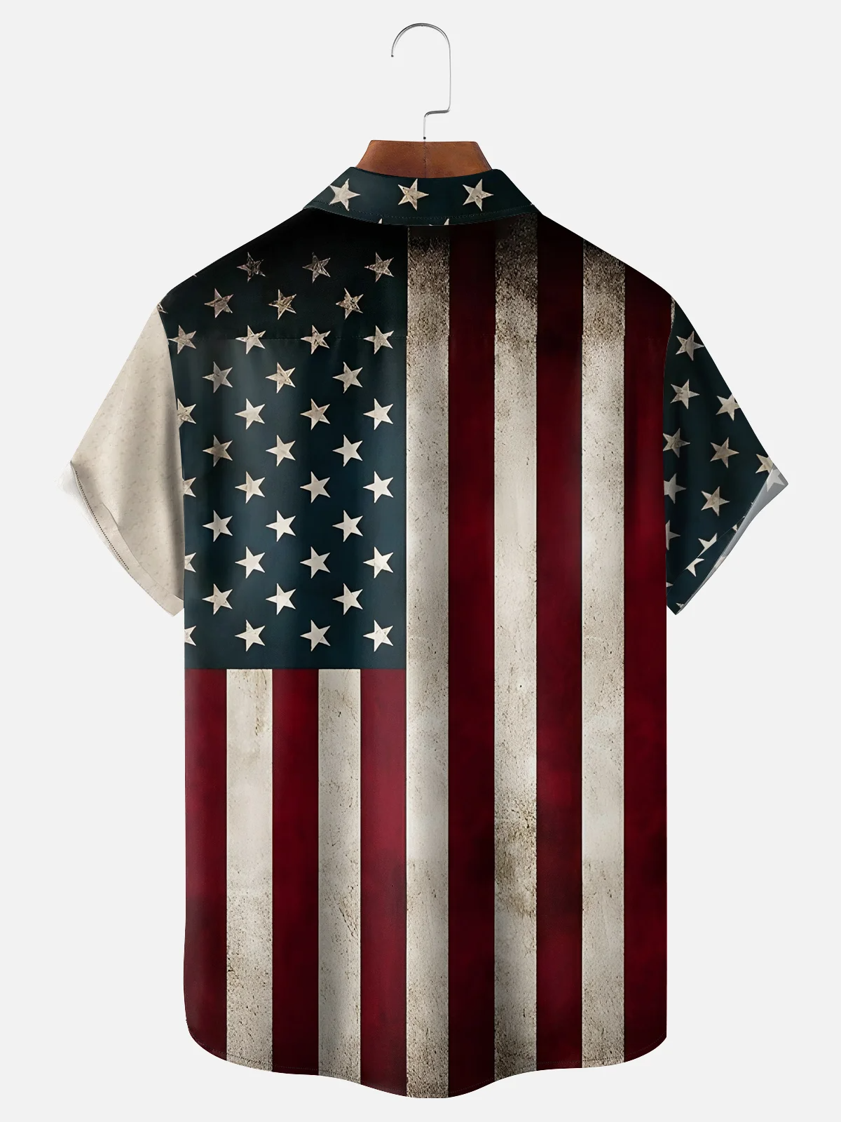 Retro Eagle American Flag Pride Hawaiian Golf Shirt, 250th Anniversary Tropical Vibe Men's Golf Shirt