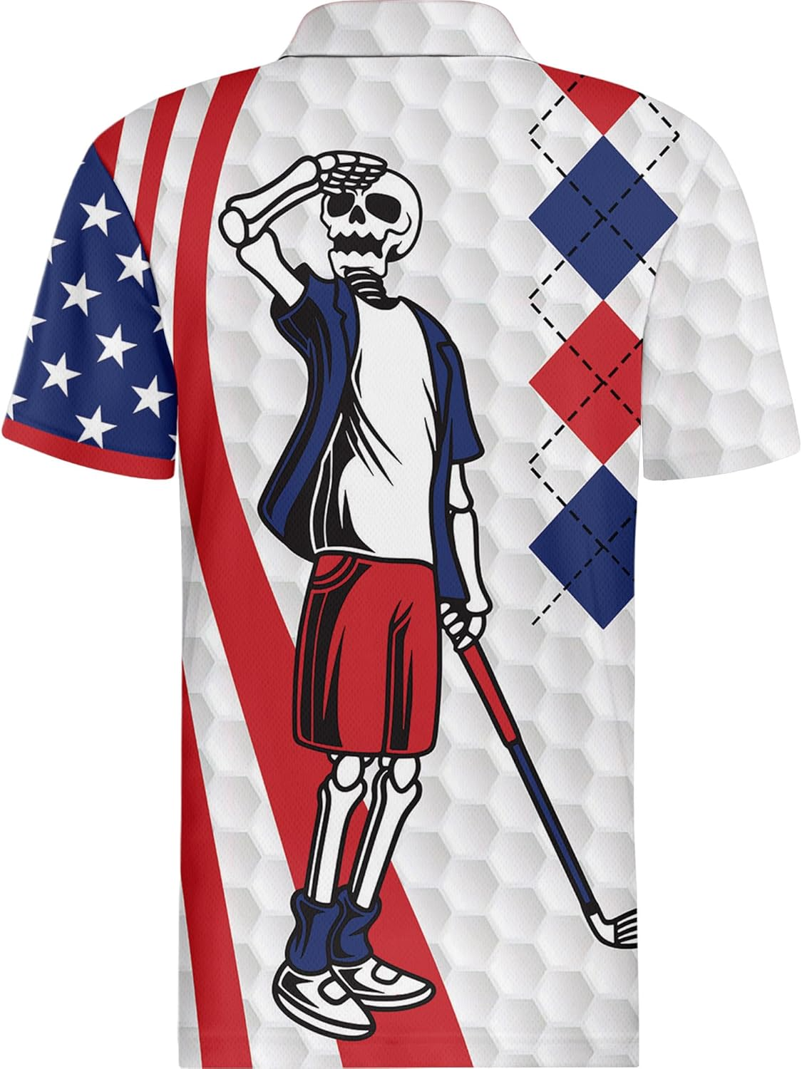 Funny Swing Polo Shirtmerican Flag Shirt Patriotic Golf Polo Shirtlf Gift For Men, Golf Shirts For Men