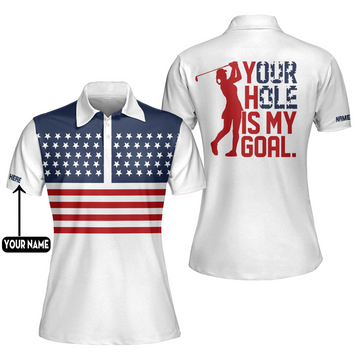 Your Hole Is My Goal Women Golf Polo ShirtGolf Shirt For Women, Ladies Golf Polos