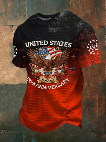US 250th Anniversary Eagle Floral Distressed Golf Shirt, Patriotic Golf Shirt, 4th Of July Golf Shirt