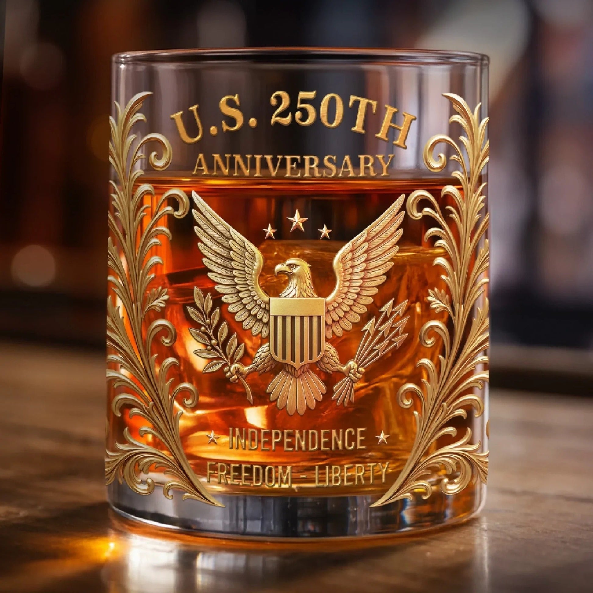 Trump 11oz Whiskey Glass - 250th Anniversary Luxury Whiskey Glass