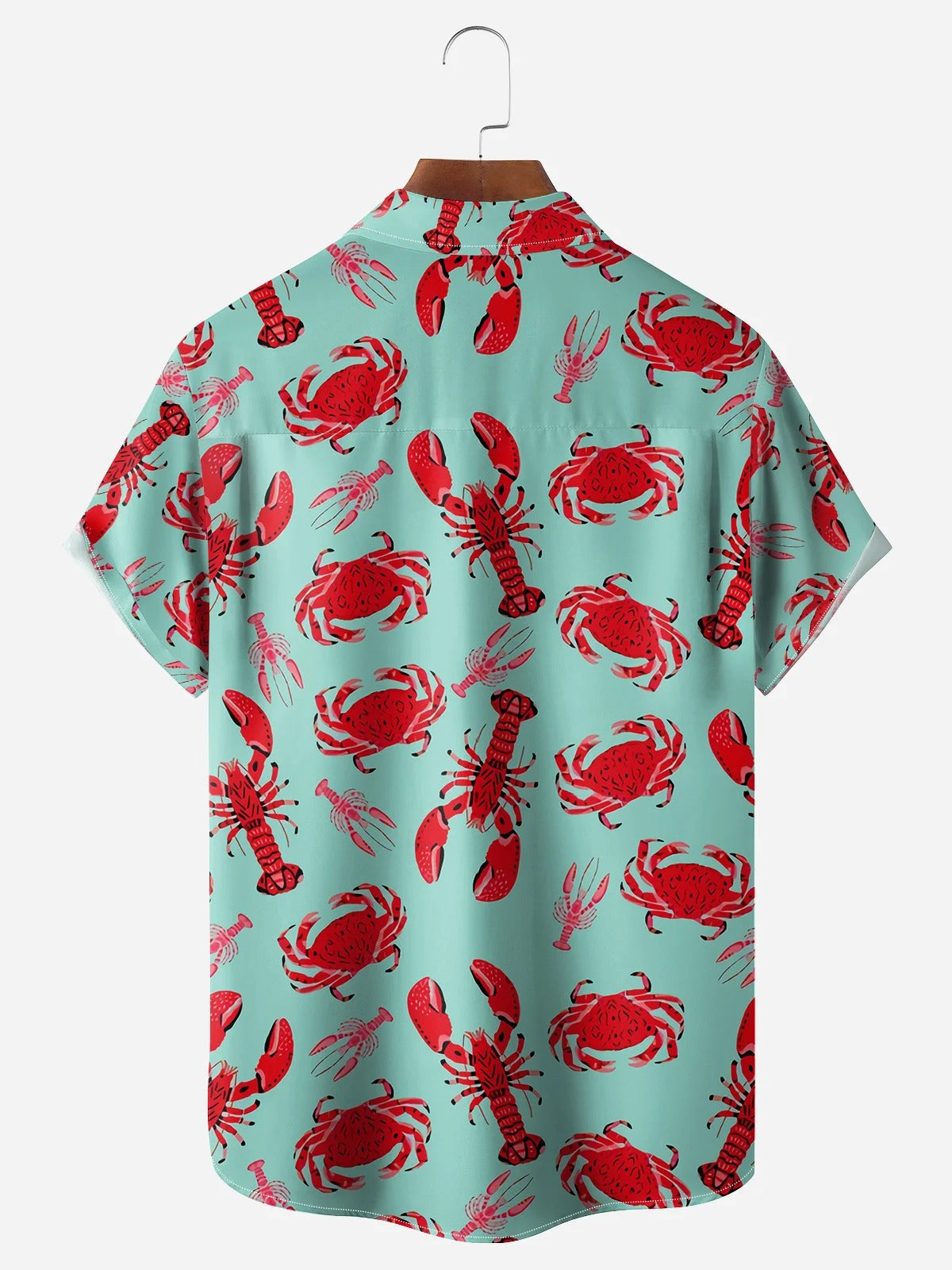 Lobster Pattern Hawaiian Golf Shirt,  Men's Golf Shirt, Ocean Vibe Tropical Vibe Funny Golf Shirt