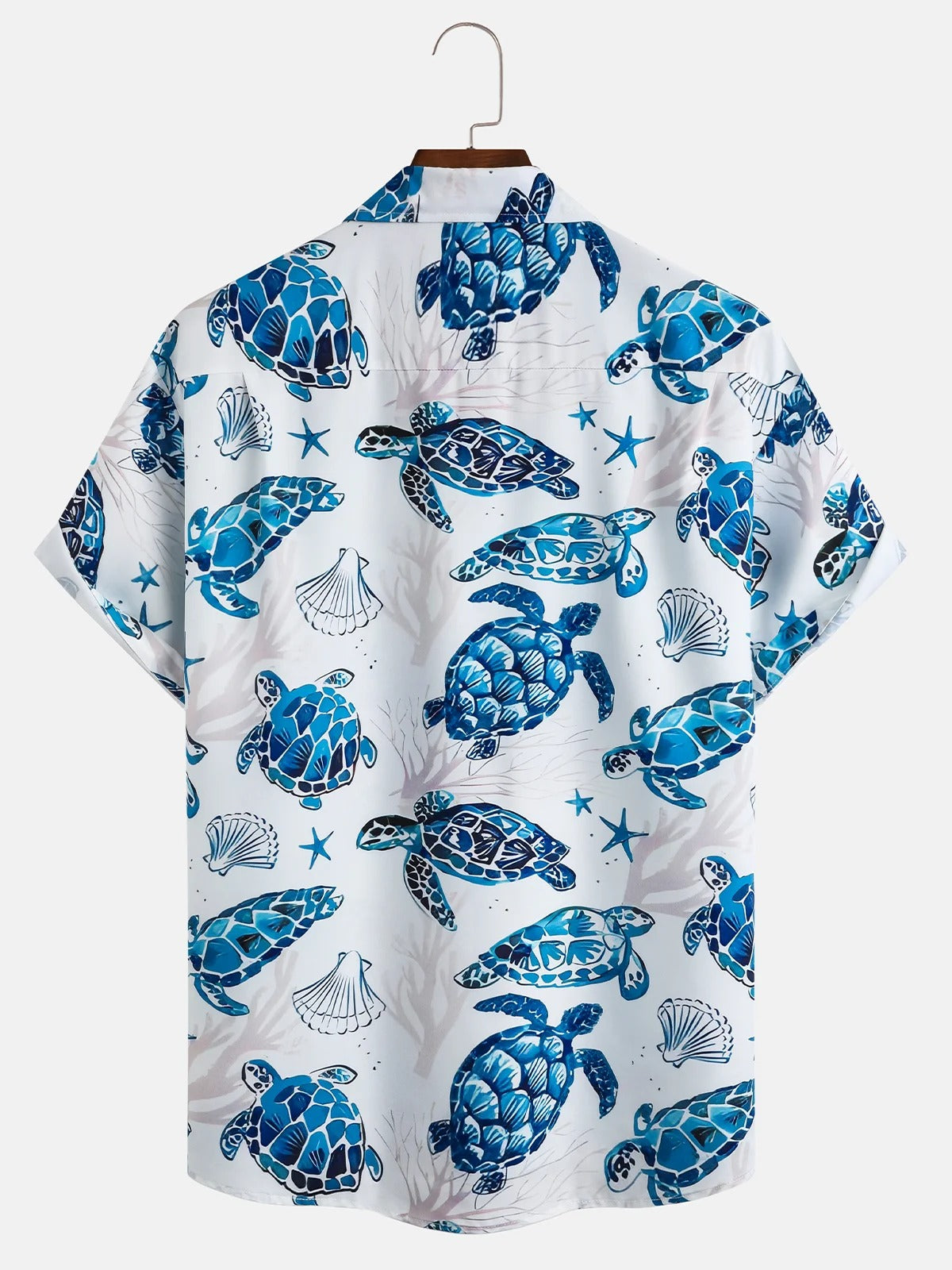 Sea Turtle Pattern Hawaiian Golf Shirt,  Men's Golf Shirt, Ocean Vibe Tropical Vibe Funny Golf Shirt