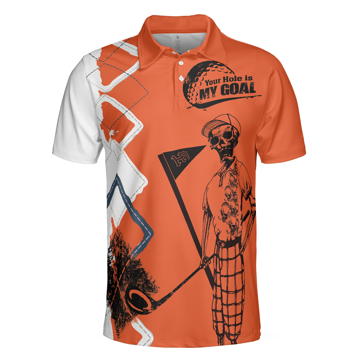 Your Hole Is My Goal Men's Golf Polo Shirtolfing Apparel, Mens Golf Gift