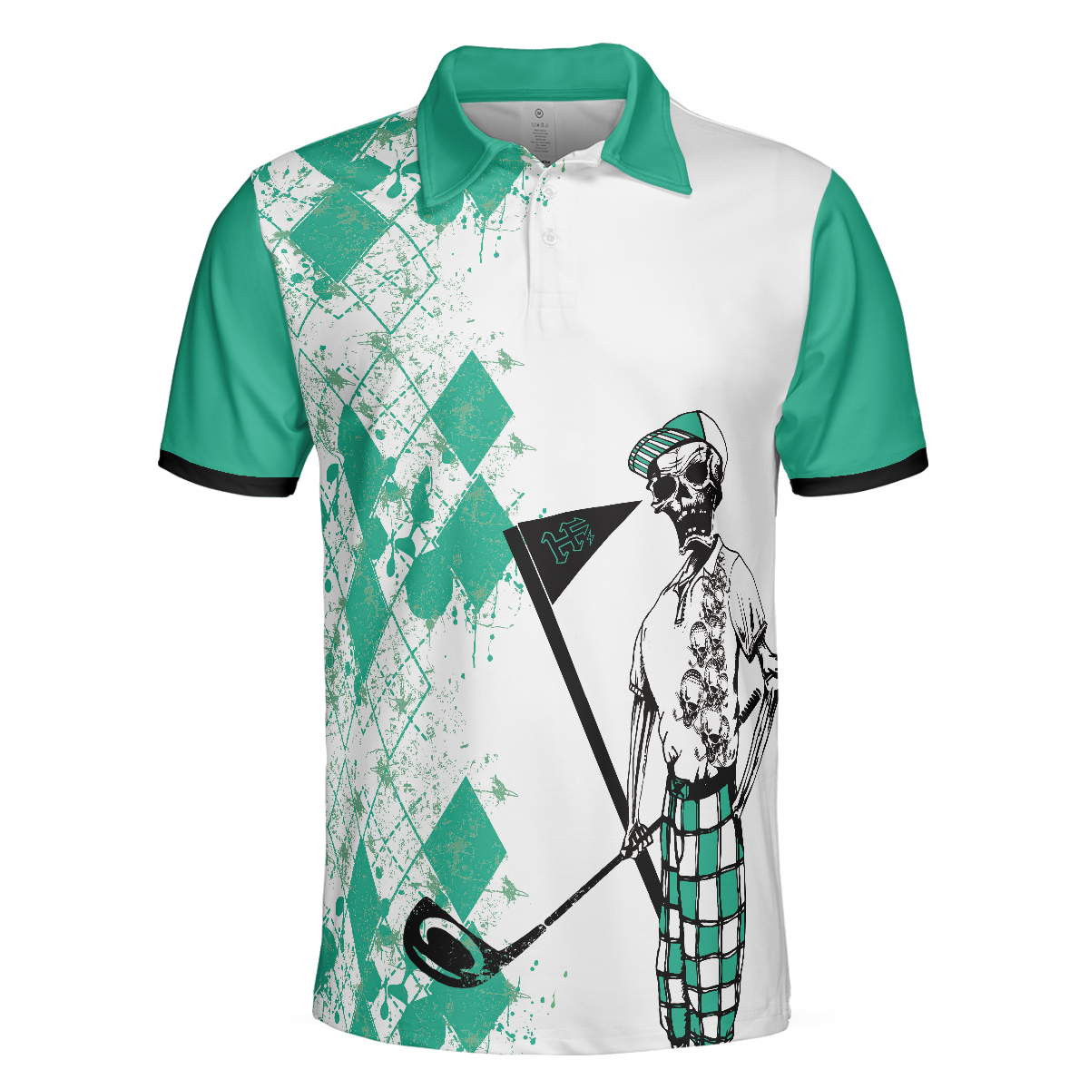 Skeleton Golfer Golf Polo ShirtGolfing Apparel, Golf Clothing, Mens Golf Gift