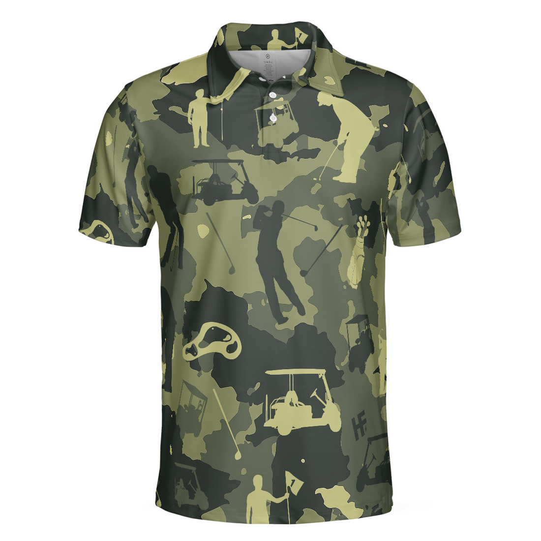 Camouflage Golf Polo ShirtGolfing Apparel, Mens Golf Gift