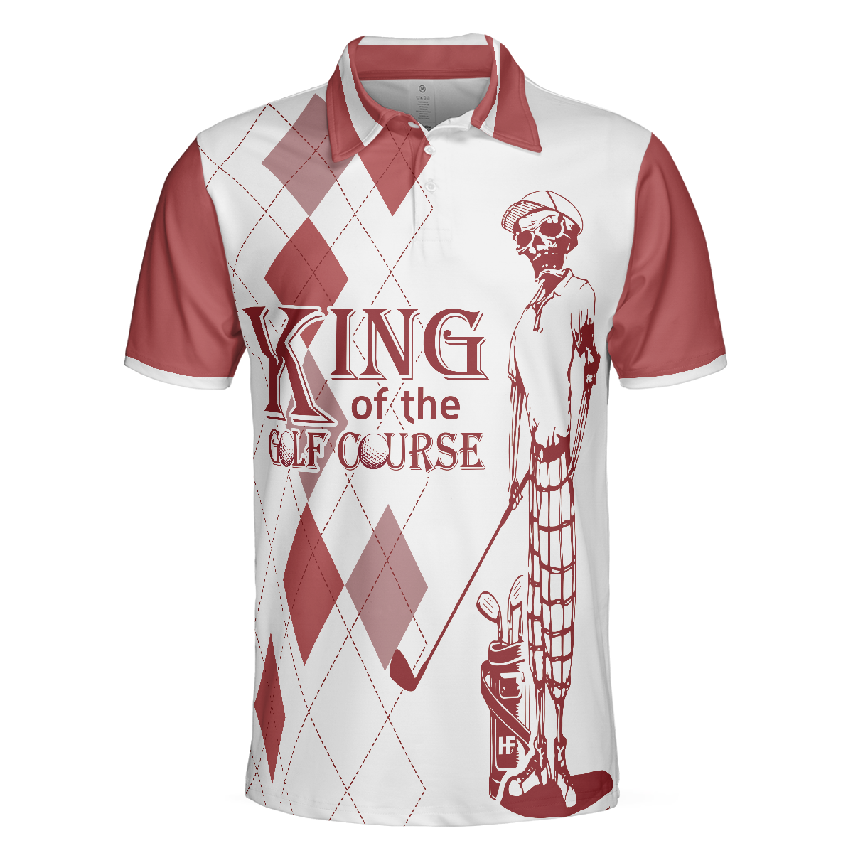 King Of The Golf Course Golf Polo ShirtGolfing Apparel, Golf Clothing, Mens Golf Gift