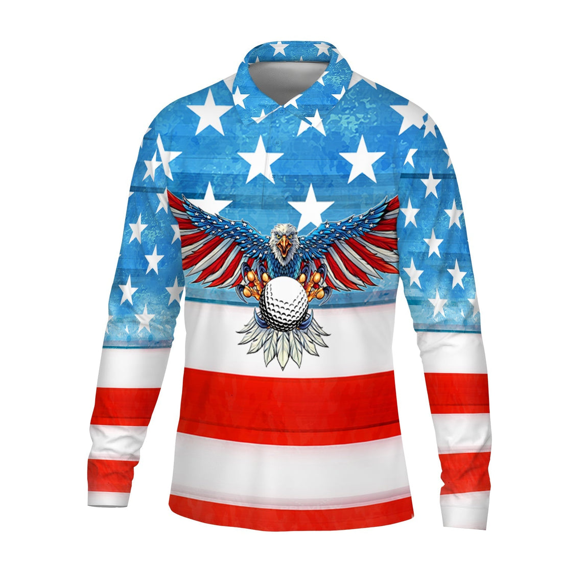 American Flag Eagle Customize Golf Polo ShirtGift For Golfers, Golf Gift Ideas