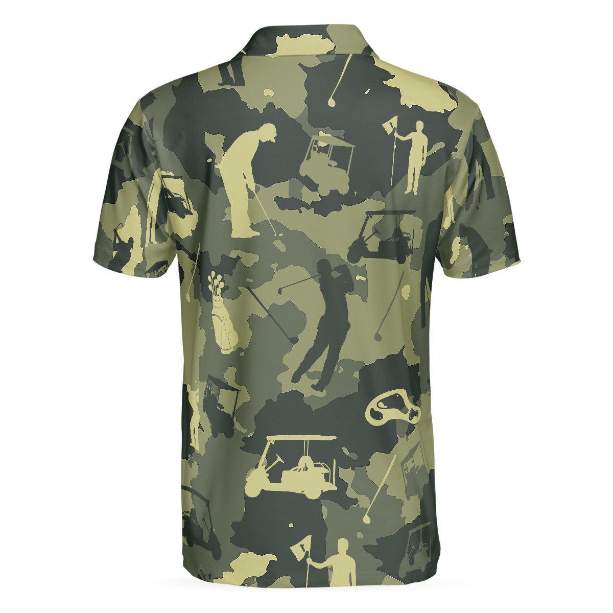 Camouflage Golf Polo ShirtGolfing Apparel, Mens Golf Gift