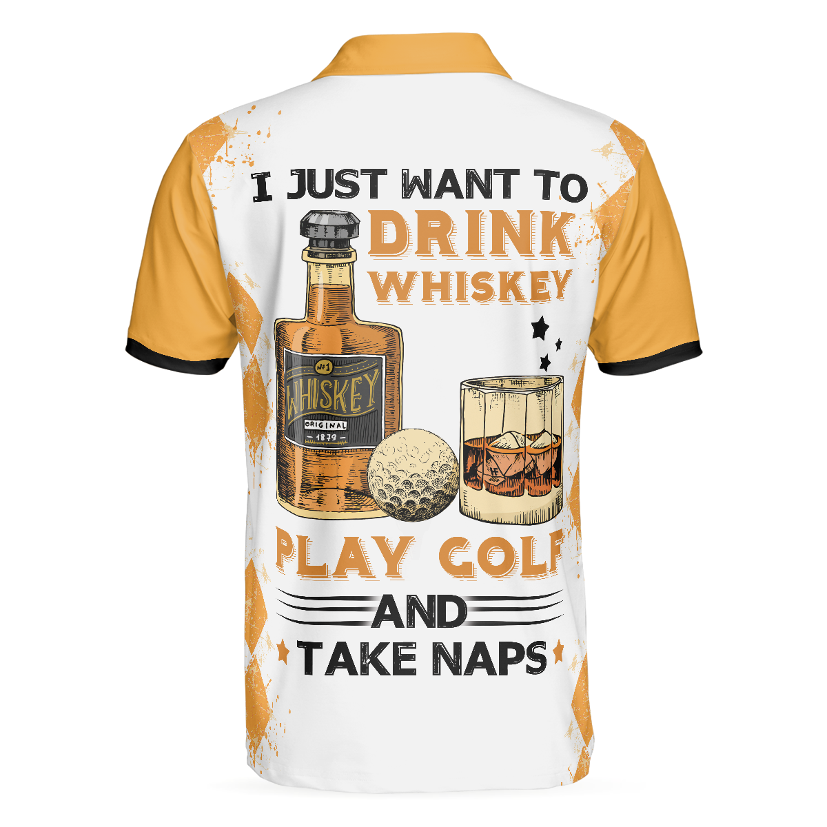 Play Golfs And Take Nap Men's Golf Polo ShirtGolfing Apparel, Mens Golf Gift
