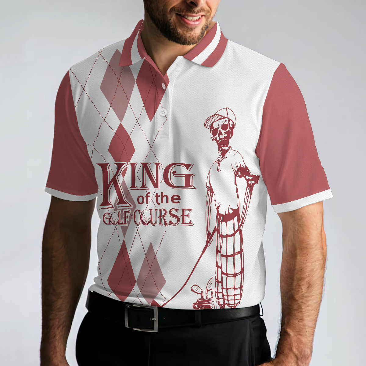 King Of The Golf Course Golf Polo ShirtGolfing Apparel, Golf Clothing, Mens Golf Gift