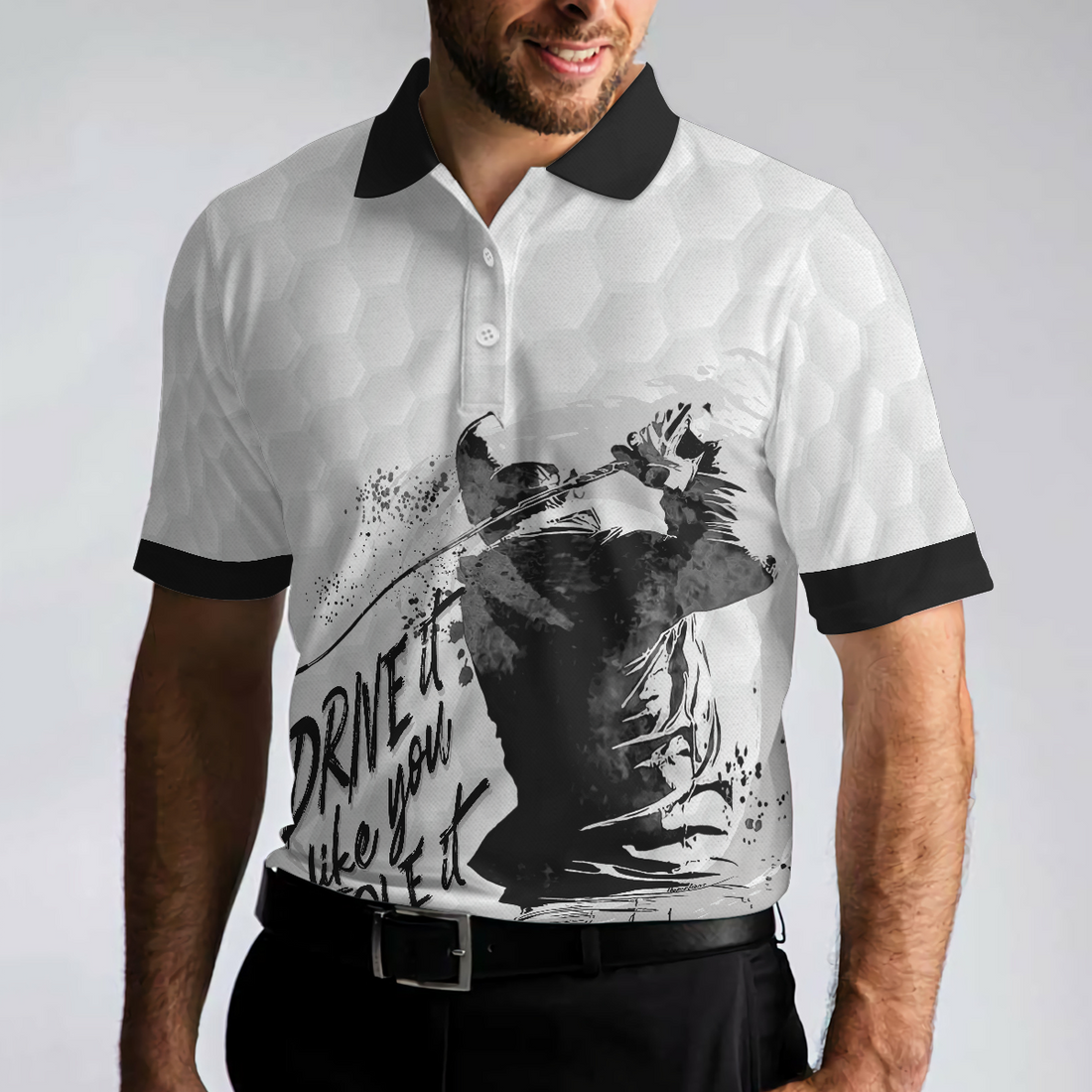 Drive It Like You Stole It Men's Golf Polo ShirtGolfing Apparel, Mens Golf Gift