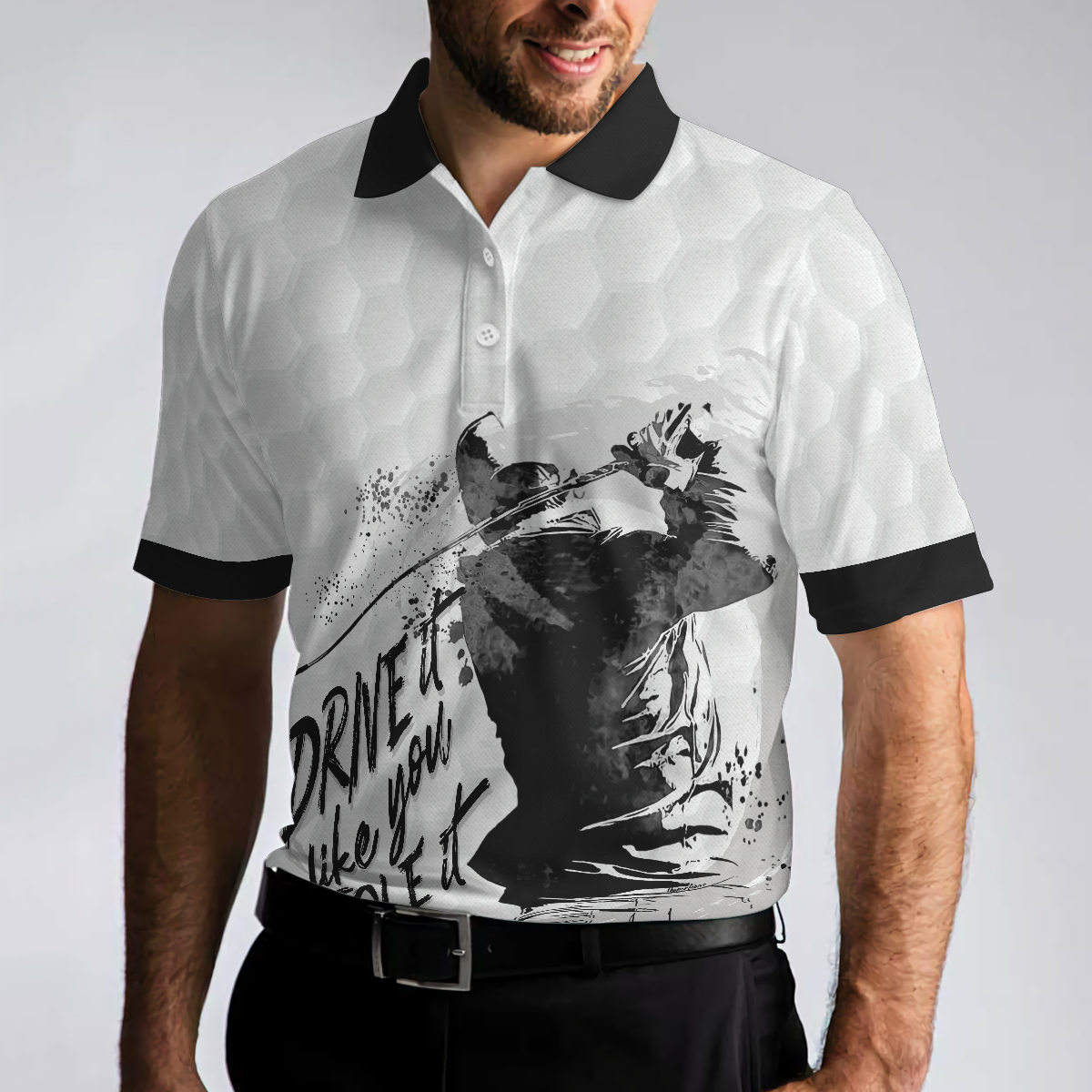 Drive It Like You Stole It Men's Golf Polo ShirtGolfing Apparel, Mens Golf Gift