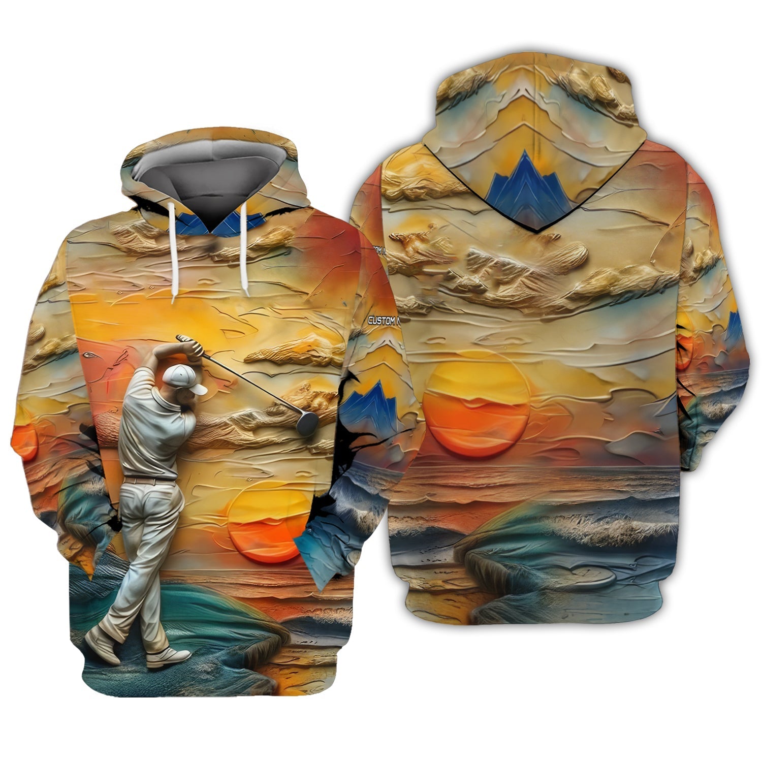 Golder Hour Golf Polo ShirtGolfing Apparel, Golf Gift For Men